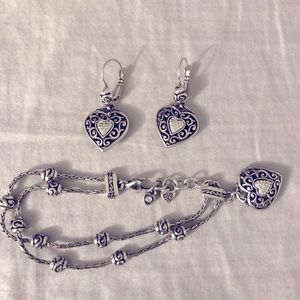 Brighton Reno Heart Set bracelet earrings